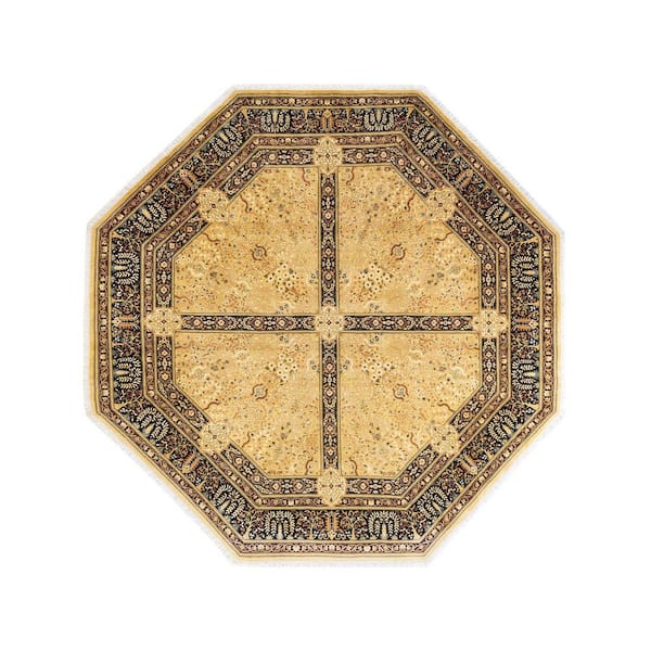 Solo Rugs Mogul One-of-a-Kind Traditional Yellow 9 ft. 1 in. x 9 ft. 1 in. Oriental Area Rug
