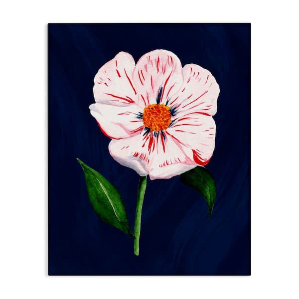 Stupell Industries Single Cherry Blossom Bloom by Michelle Ingari Designs Unframed Nature Graphic Art Print 20 in. x 16 in.