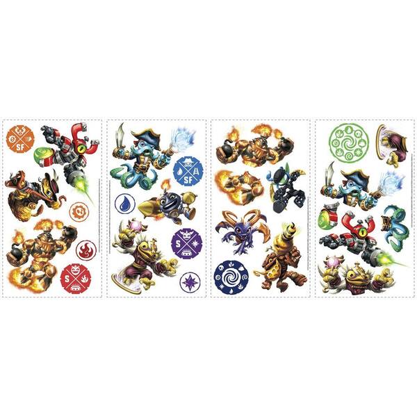 RoomMates 11.5 in. Multi Color Skylanders SWAP Force Peel and Stick Wall Decals-DISCONTINUED