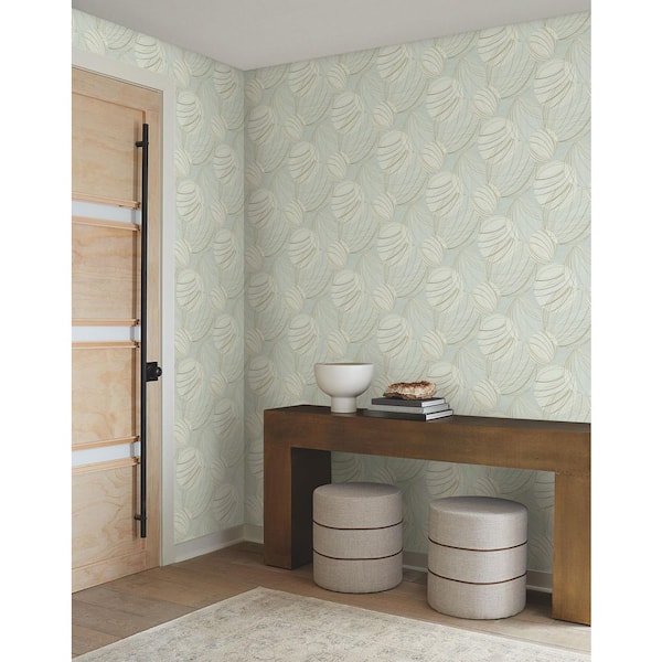 Floating Lanterns Smokey Blue Wallpaper