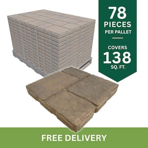 Oldcastle 16 in. x 16 in. Charcoal/Tan Slate Top Concrete Step