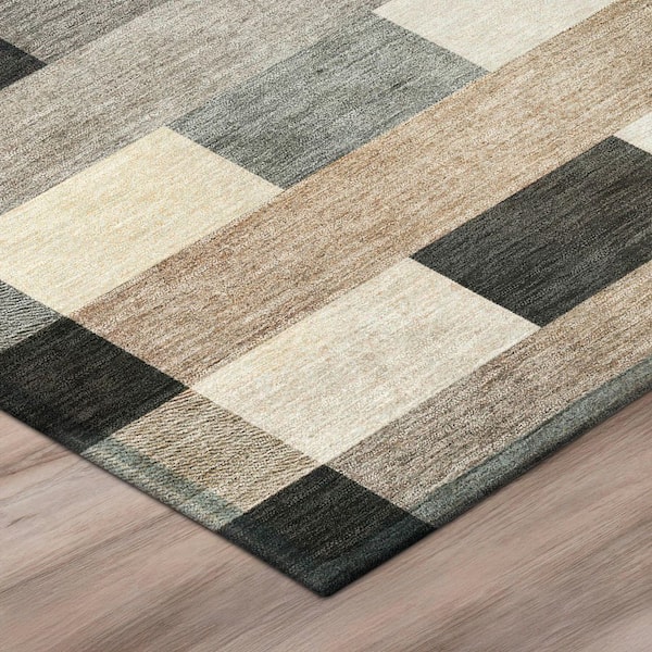 Chantille Machine Washable Indoor/Outdoor Abstract ACN2888 Charcoal 3 ft. x 5 ft. Area Rug