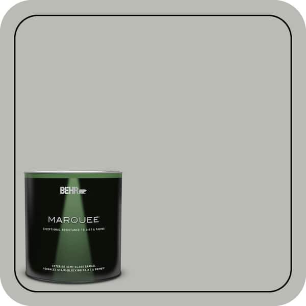 BEHR MARQUEE 1 qt. #N380-3 Weathered Moss Semi-Gloss Enamel Exterior Paint & Primer