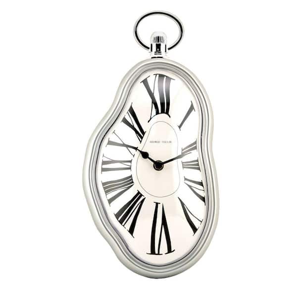 Nextime 14.50 in. x 7.25 in. Melting Oval Plastic Wall Clock