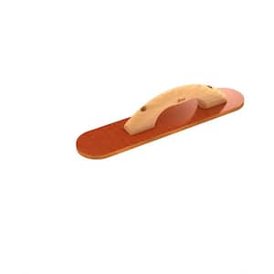 16 in. x 3-1/2 in. Round End Resin Float with Wood Handle