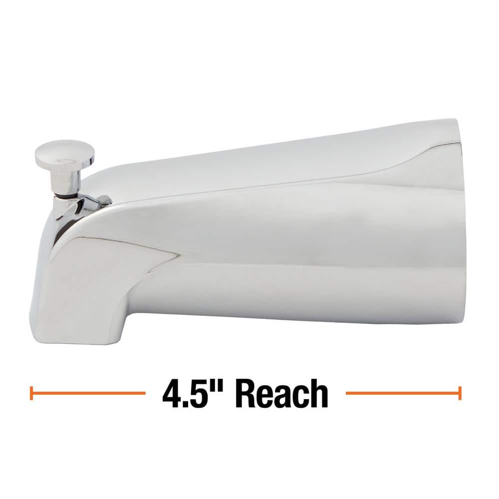 Chrome Tub Spout with Diverter and Adapters