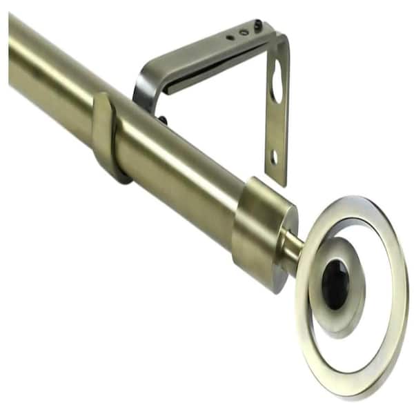 Adjustable Stella Finial Curtain Drapery Rod Set