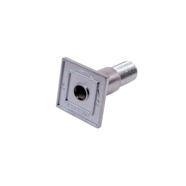 Universal Square Flange for 1/2 and 3/4 Gas Valve in Satin Chrome