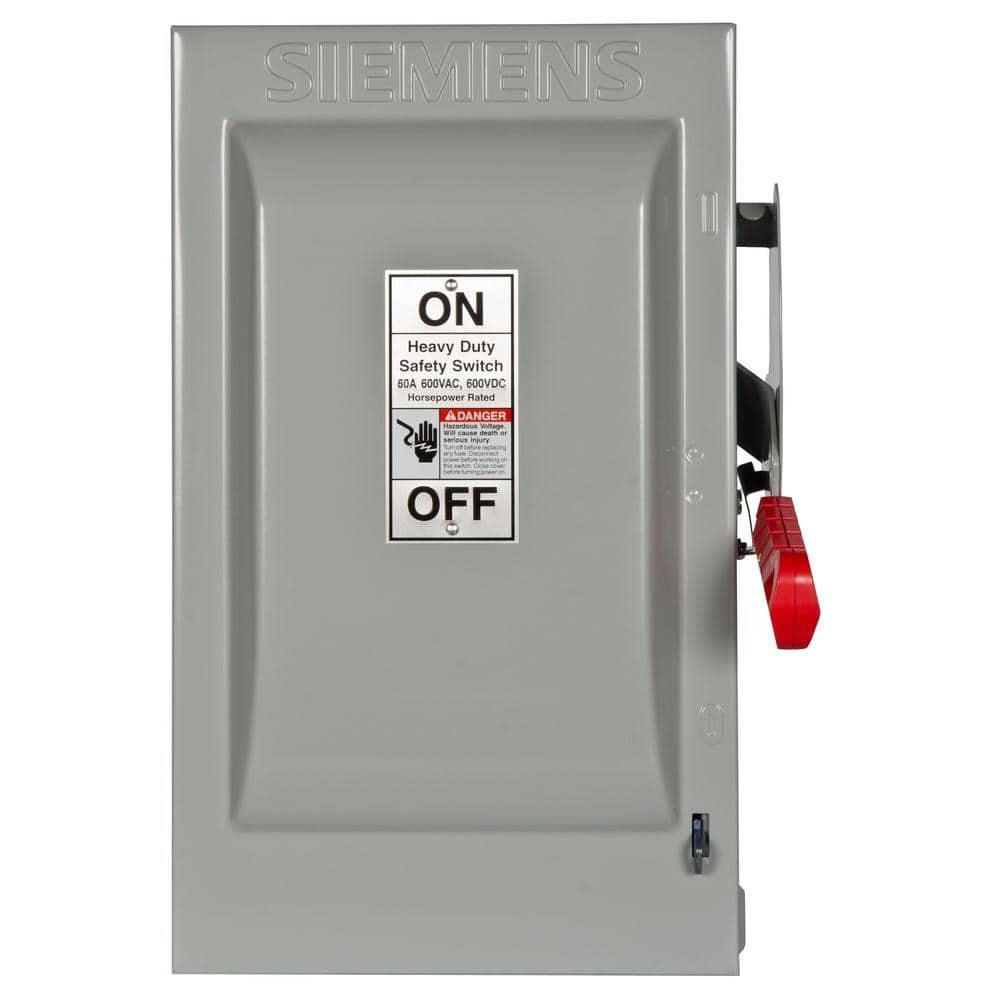 UPC 783643151017 product image for Heavy Duty 60 Amp 600-Volt 3-Pole Indoor Fusible Safety Switch | upcitemdb.com