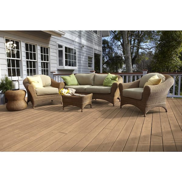 8 oz. #ST-127 Beach Beige Semi-Transparent Waterproofing Exterior Wood Stain and Sealer Sample