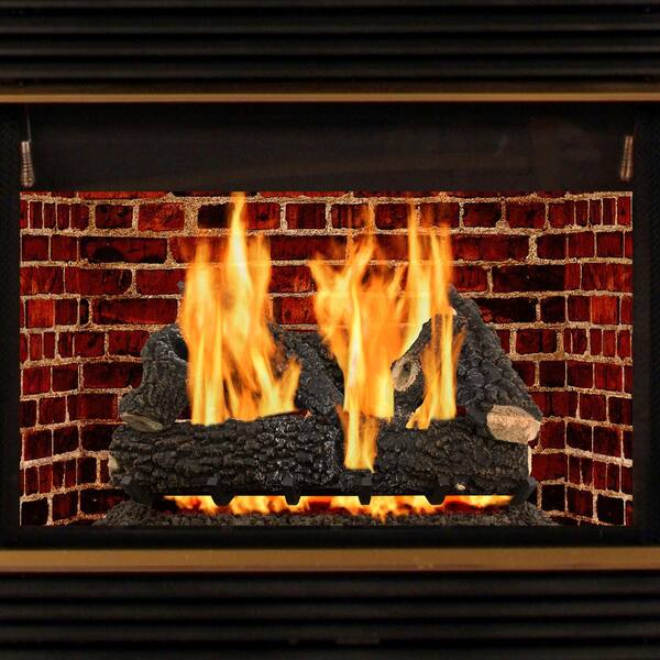 Pleasant Hearth Arlington Ash 30 in. Vented Gas Log Set VL-AA30D - The Home  Depot
