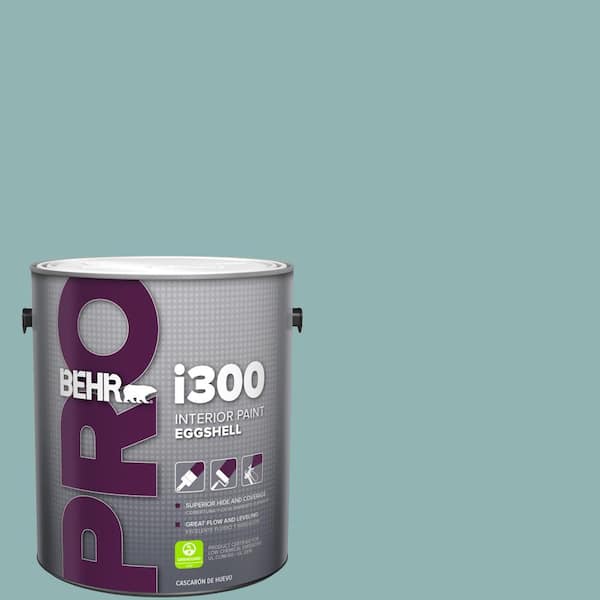 BEHR PRO 1 gal. #BIC-24 Artful Aqua Eggshell Interior Paint