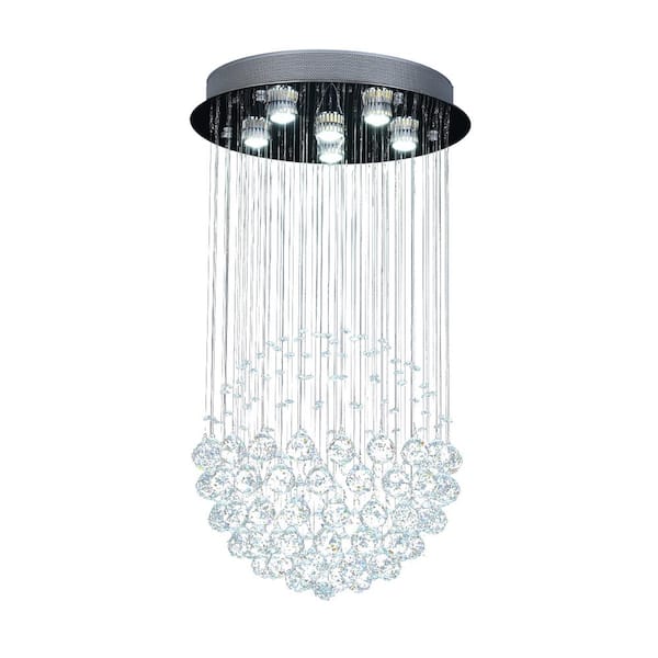 Sefinn Four Karyn 6 Light Chrome Ball Shape Chandelier With Clear K9 Crystals Ch0240 The Home Depot Sefinn Four Karyn 6 Light Chrome Ball, Crystal Ball And Chrome Chandelier