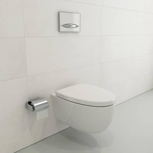 Milano Wall-hung Elongated Toilet Bowl Only in. White