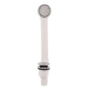 Bath Waste & Overflow with Patented Deep Soak Cover and Tip-Toe Drain Trim - Sch. 40 PVC, Satin Nickel