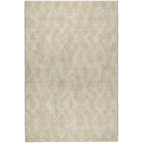 Dream Shag Premium Machine Washable Abstract ADS622 Beige 10 ft. x 14 ft. Area Rug