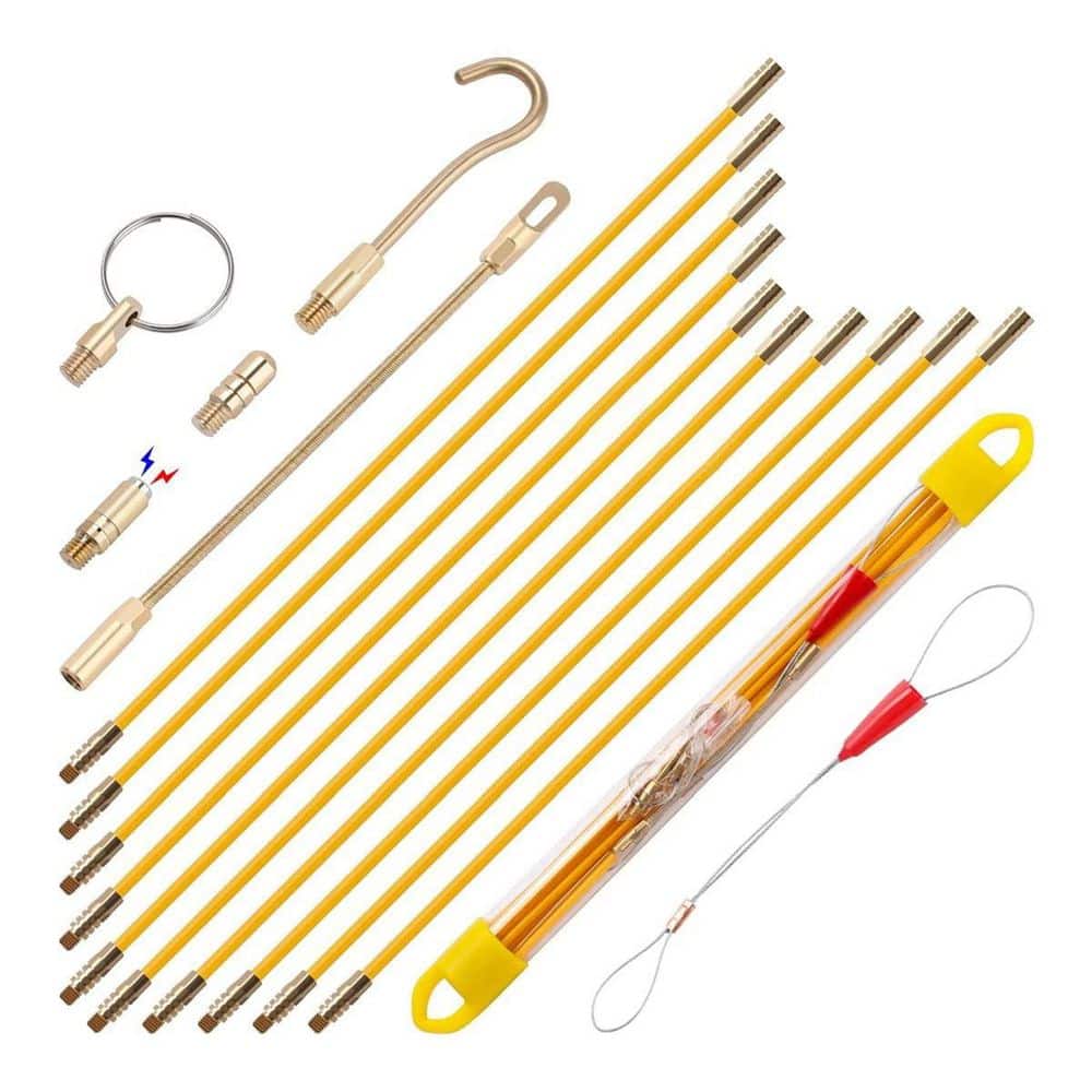 33 ft. Fiberglass Running Electrical Wire Cable Pulling Fish Tape Kit with 5 Different Attachments and Fish Tape Tool price history on PriceWatchPro
