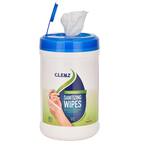 Clenz 80-Coumt Light Lemon Scent Antibacterial Sanitizing Wipes (60-Pack)