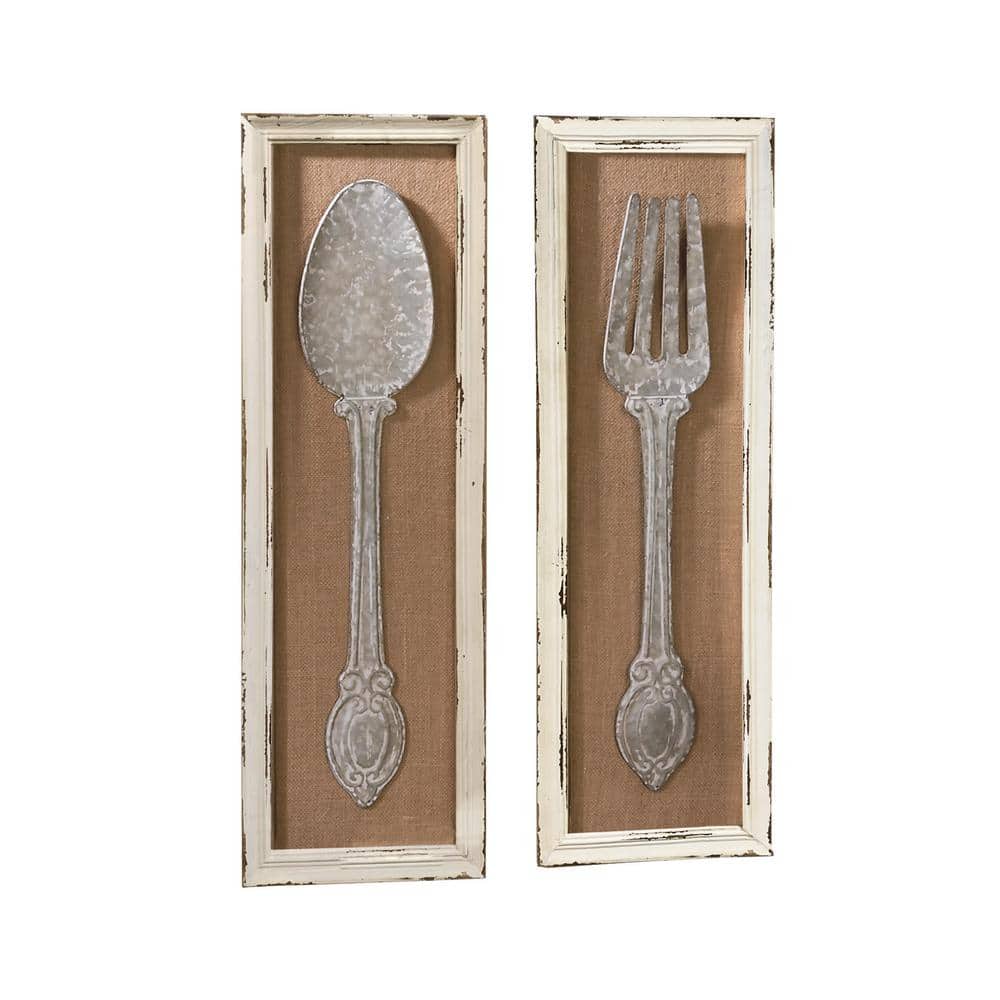 Extra Large Galvanized Metal Fork Spoon Knife Farmhouse Kitchen Decor Wall  Hanging Set, One Size - Harris Teeter