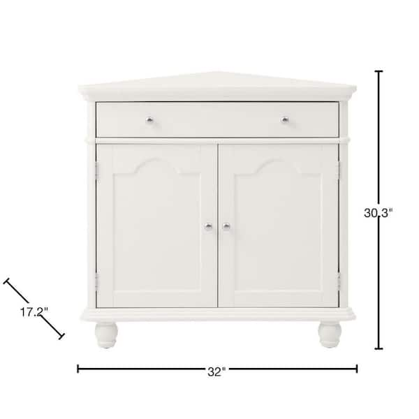 Dowden Ivory Corner Cabinet