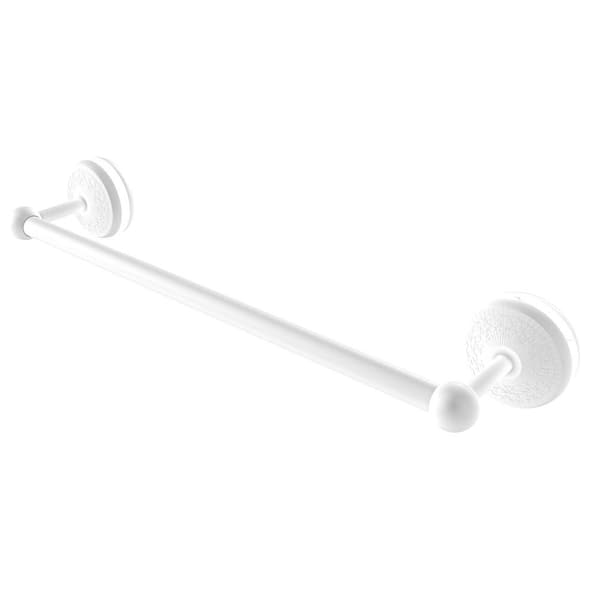 Allied Brass Monte Carlo 18 in. Shower Door Handle Towel Bar in Matte White