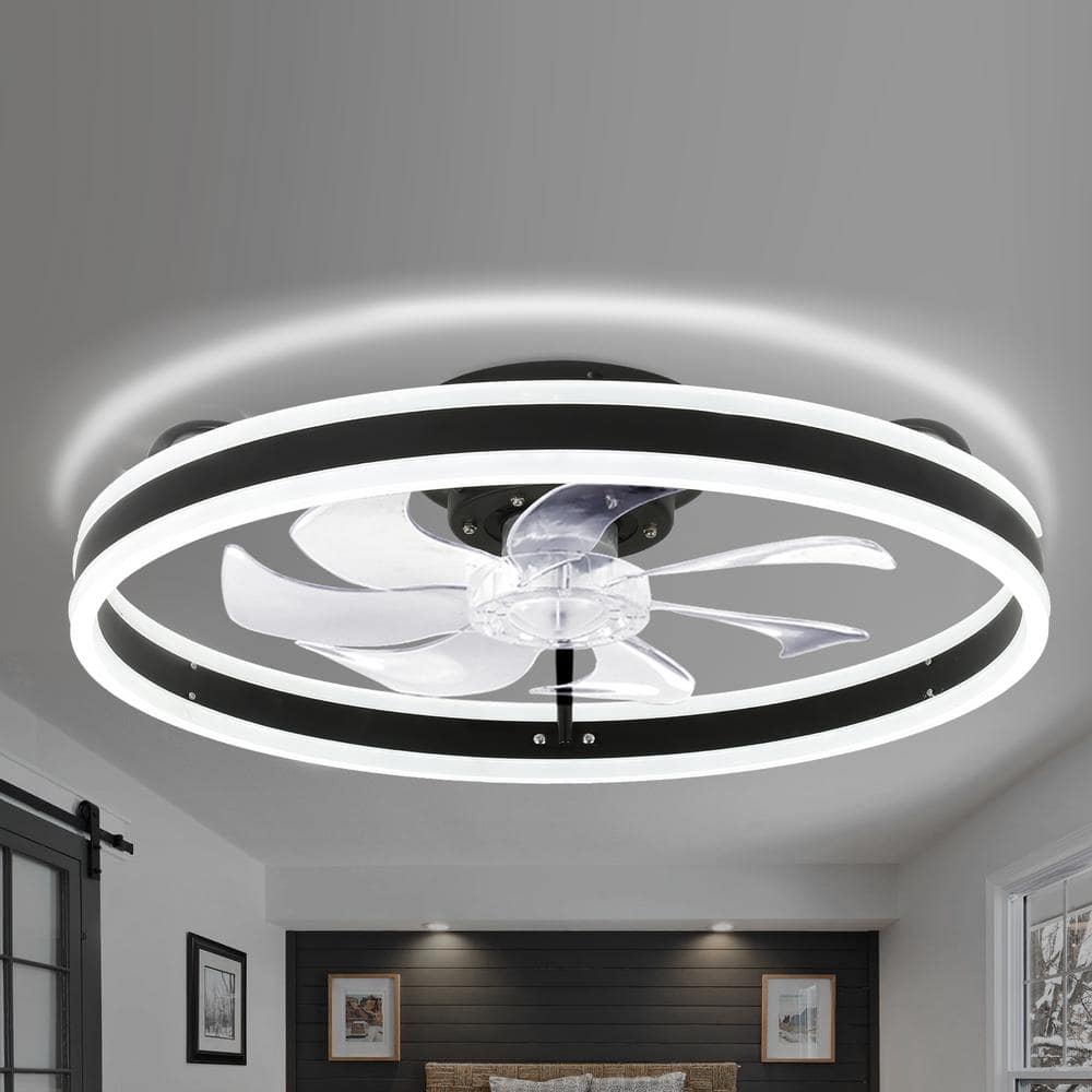 Ceiling 2024 Fans with Lights and Remote, Low Profile Bladeless Ceiling Fan with Ligh