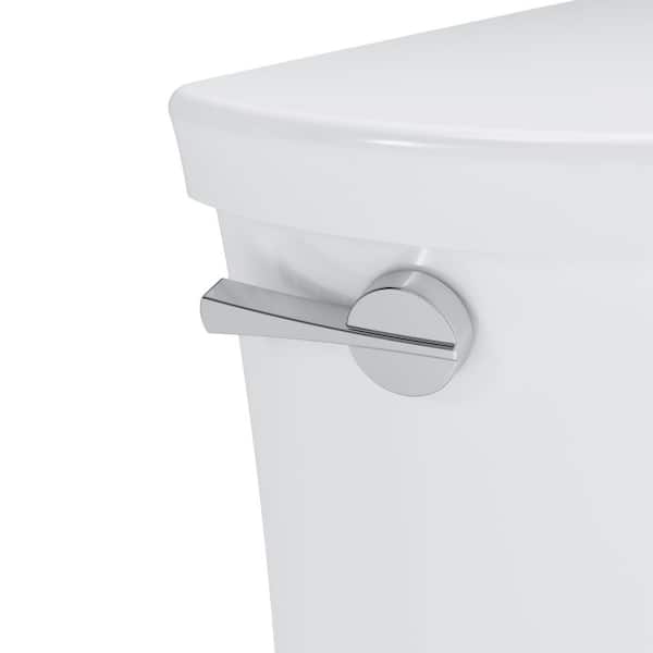 CRAFT + MAIN - Deven Flush Guard 12 in. 2-Piece 1.28 GPF Single Flush Elongated Toilet in White with Overflow Protection, Seat Included