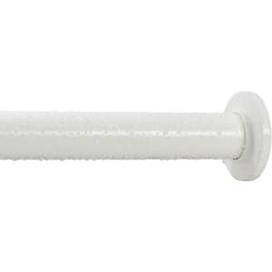 Tension Curtain Rod - Spring Tension Rod for Windows or Shower, 24 to 36 In.. Ivory