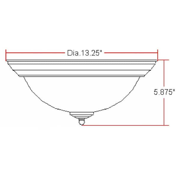 Millbridge 2-Light Oil Rubbed Bronze Ceiling Semi Flush Mount Light Fixture