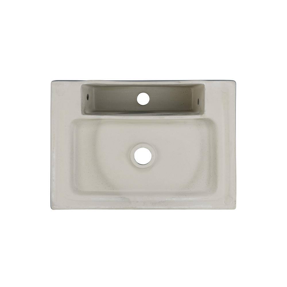 Claire 20" Matte Gray Ceramic Vessel Bathroom Sink