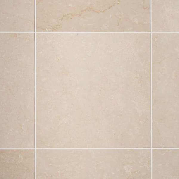 Botticino Extra Light Beige 18 in. x 18 in. Polished Marble Floor and Wall Tile (13.55 Sq. Ft. / Case)