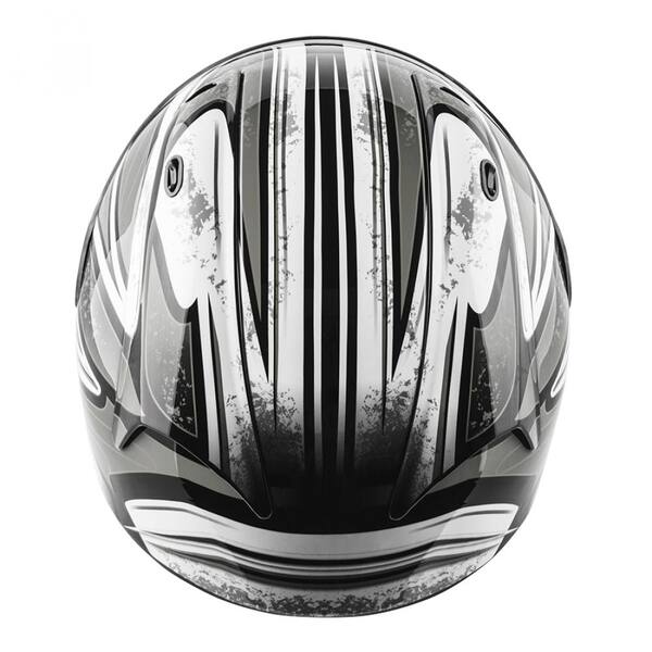 Raider Octane Small Black/Silver Full Face Motorcycle Helmet 55