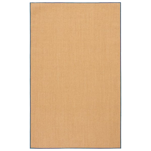 SAFAVIEH Martha Stewart Natural/Navy 5 ft. x 7 ft. asket Marle Area Rug
