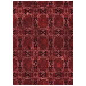 Chantille ACN564 Burgundy 2 ft. 6 in. x 3 ft. 10 in. Machine Washable Indoor/Outdoor Geometric Area Rug