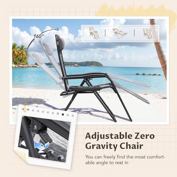 テーブル/チェア SEA - wind and sea SEA FOLDING CHAIR (2S) GRAY Karl home Portable Blue Iron Folding Adjustable Headrest