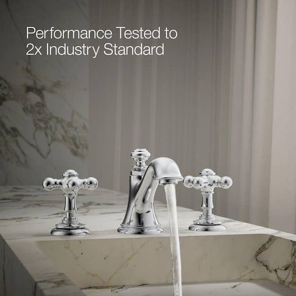 KOHLER Artifacts Bathroom Sink Cross Handles, Polished Chrome K