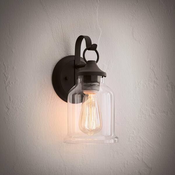 Progress Lighting Lindberry 1-Light 11.5 in. Textured Black