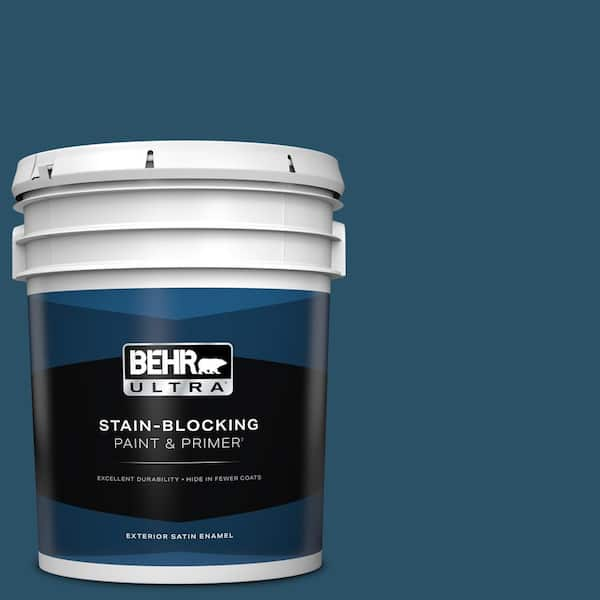 BEHR ULTRA 5 gal. #560D-7 Planetarium Satin Enamel Exterior Paint & Primer