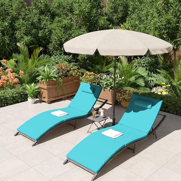 Adjustable stacking wicker online outdoor patio chaise lounge