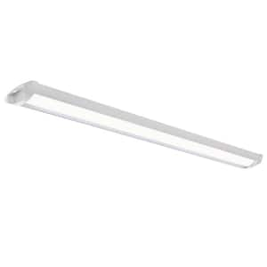 44 in. 3400 Lumens Integrated LED Strip Light Fixture Quick Easy Install Garage Light Workshop 4000K Bright White