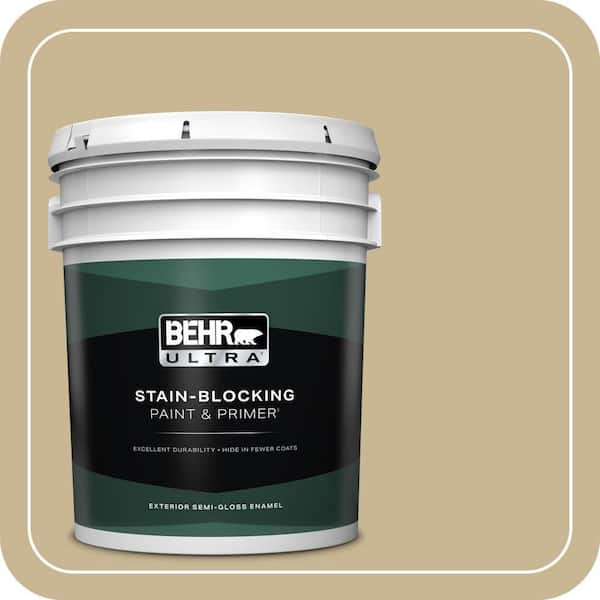 BEHR ULTRA 5 gal. #MQ2-30 Spring Wheat Semi-Gloss Enamel Exterior Paint & Primer