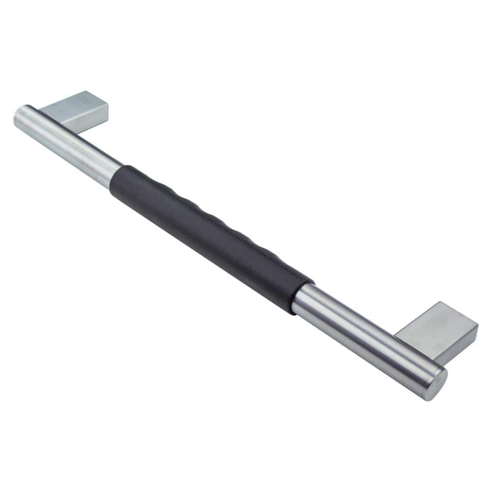 Maddox 18 in. x 1 in. Concealed Screw Grab Bar with Silicone Grip in Brushed Stainless/Black price history on PriceWatchPro