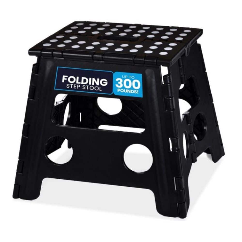 Phewnyzo 13 in. Plastic Outdoor Laundry Folding Step Garden Stool