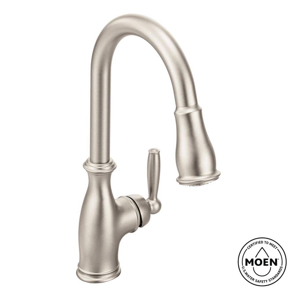 Brantford Single-Handle Pull-Down Sprayer Kitchen Faucet with Reflex and Power Boost in Spot Resist Stainless price history on PriceWatchPro