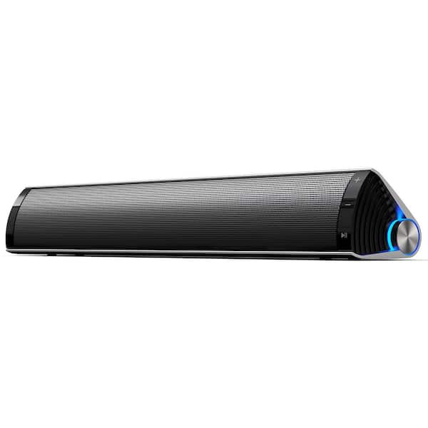 MF200 Rechargeable Bluetooth 2.0-Channel Portable/Tabletop 11.5-In. Sound Bar Speaker Silver