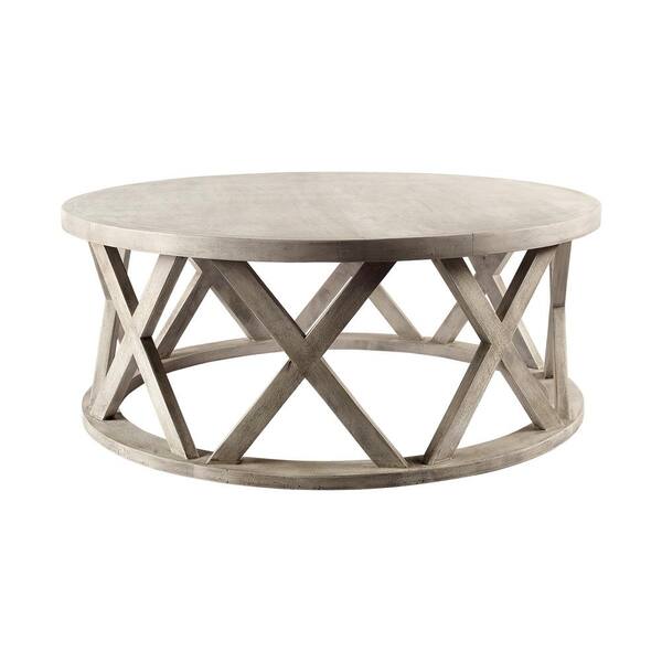 Mercana Forsey 45" Round Blonde Solid Wood Coffee Table
