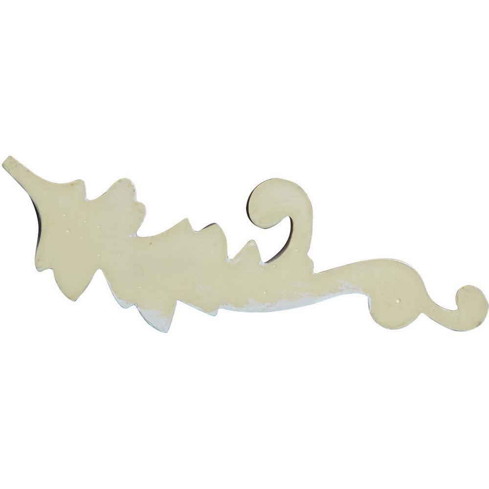 White Primed Polyurethane Flower Onlay Applique