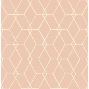 Osterlen Light Pink Trellis Strippable Wallpaper (Covers 56.4 sq. ft.)