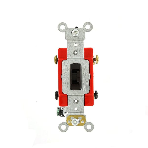 20 Amp Industrial Grade Heavy Duty Double-Pole Locking Switch, Brown 1222-2L