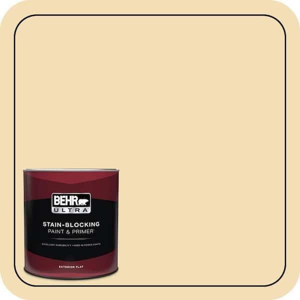 BEHR ULTRA 1 qt. #PPU6-12 Calla Flat Exterior Paint & Primer